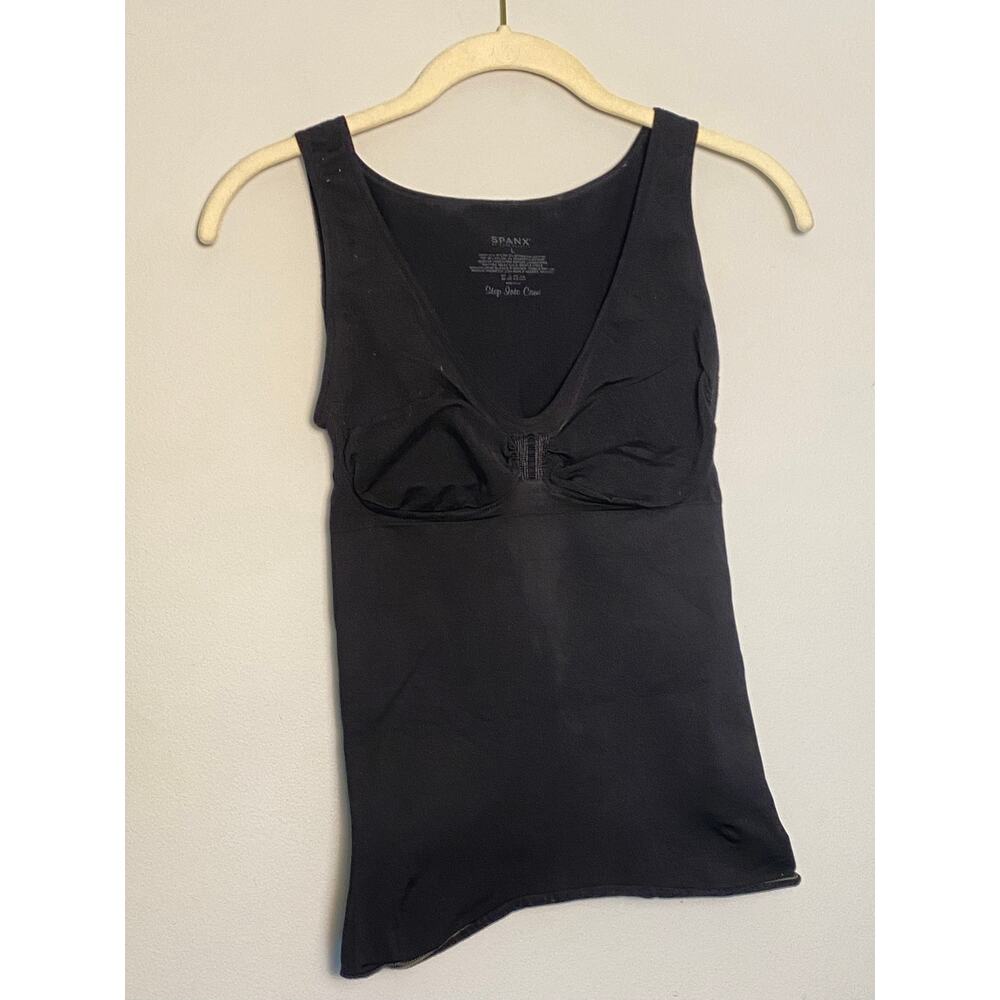 Spanx Step Into Cami Large Slimming Camisole Shapewear Compression‎ Black V Neck